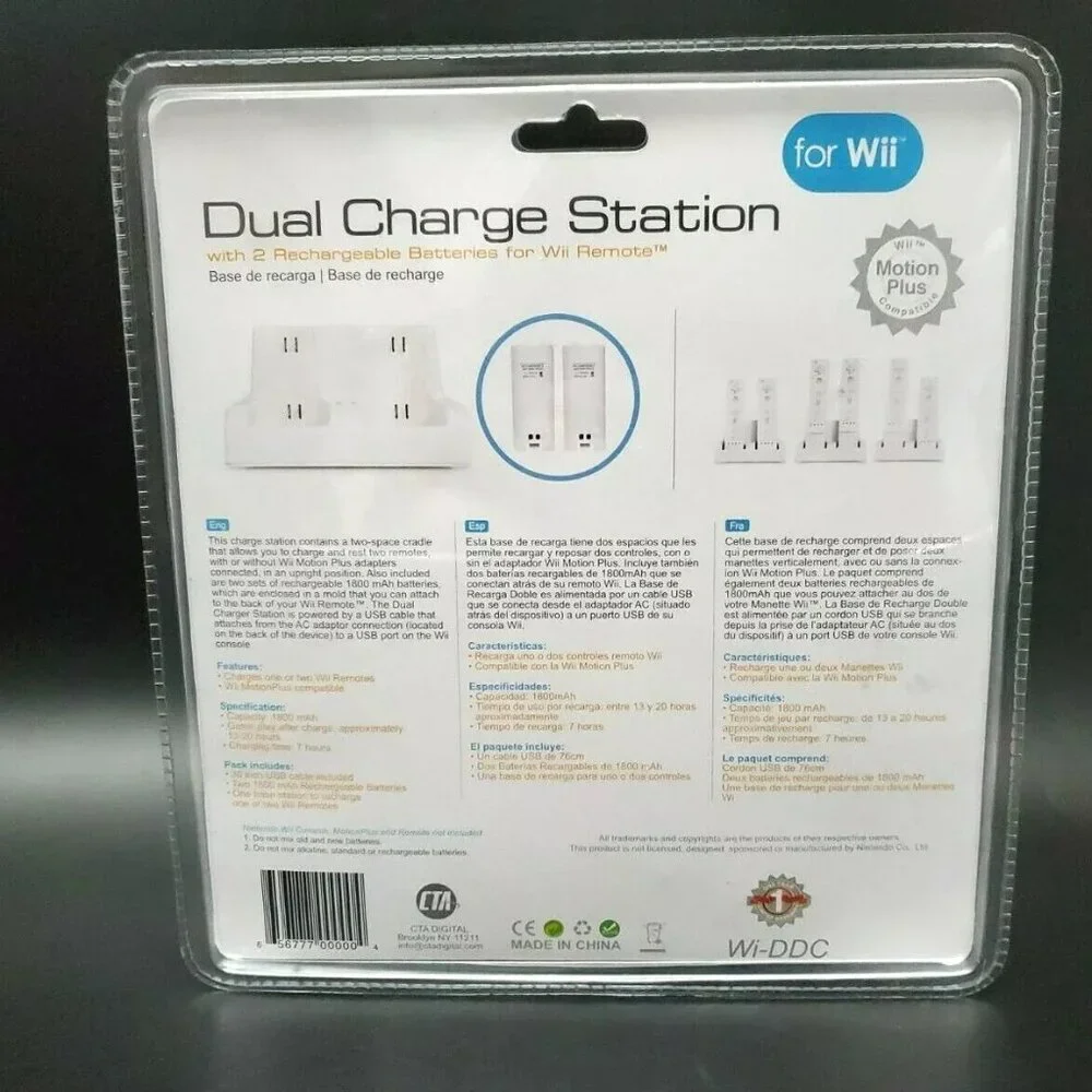 Nintendo Wii Dual Charging Station CTA Controller Docks